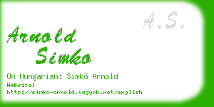 arnold simko business card